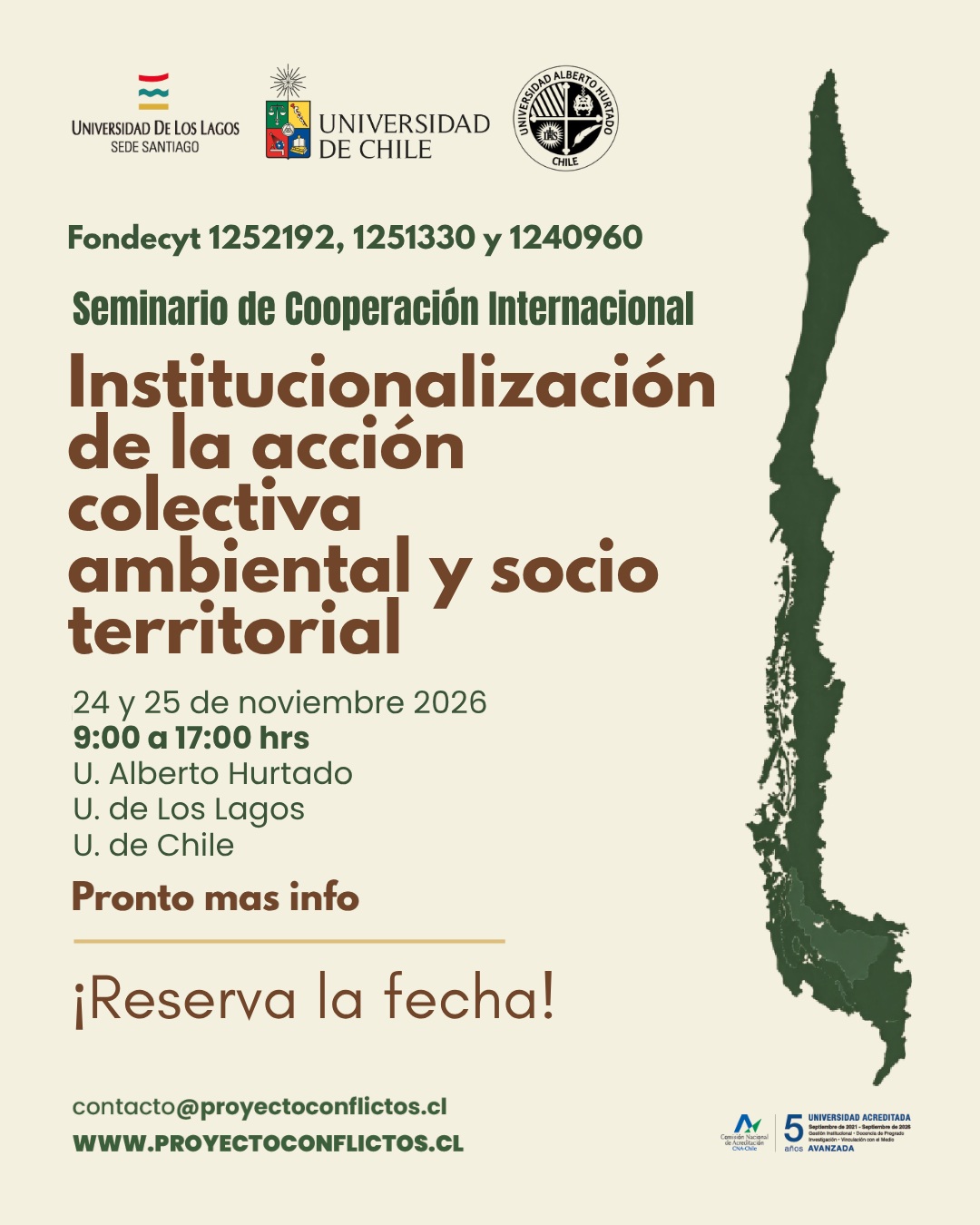 Seminario de Cooperación Internacional: Institucionalización de la acción colectiva ambiental y socio territorial